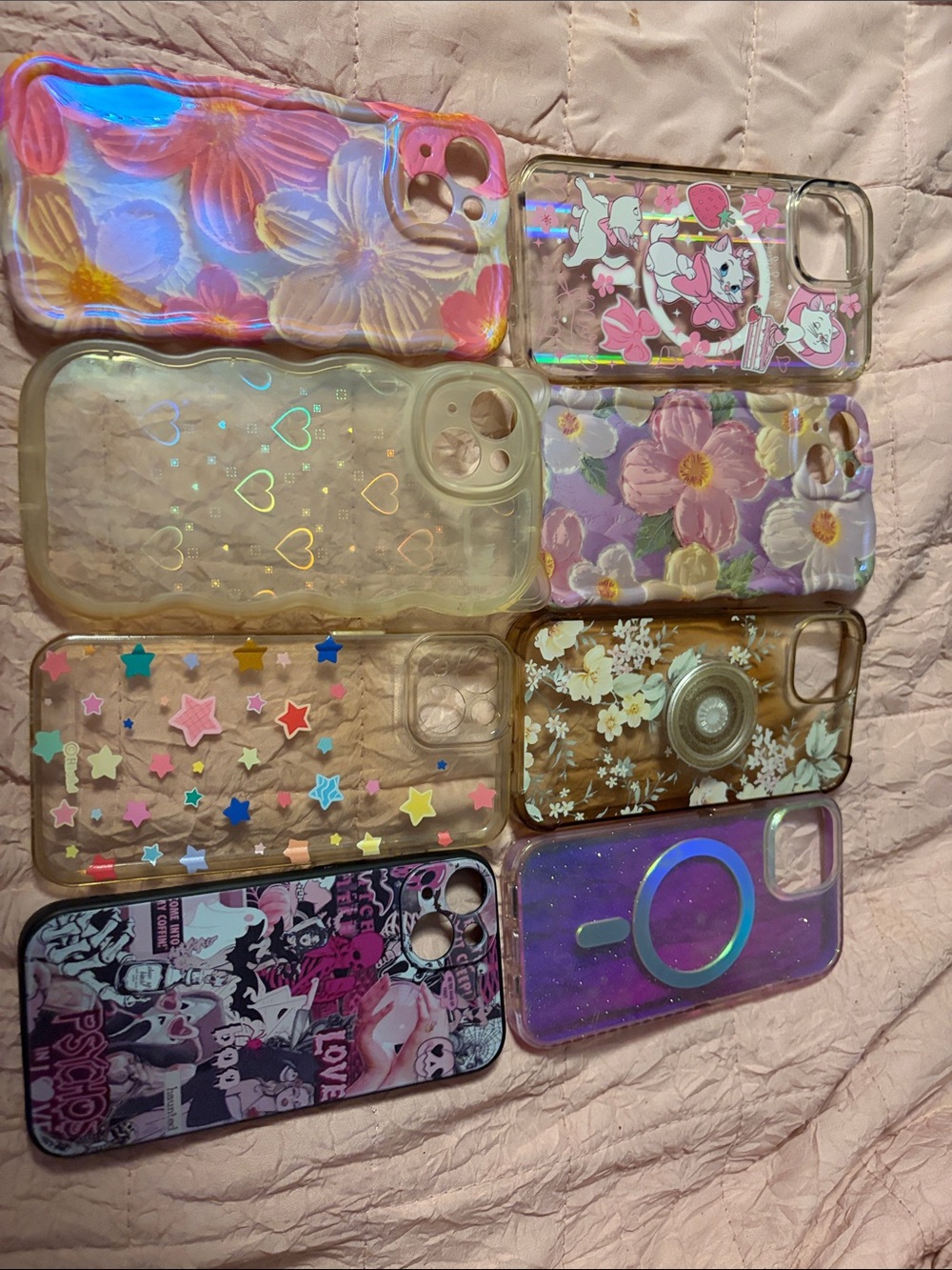 Assorted Girly Pink Floral & Glitter Phone Case Pack